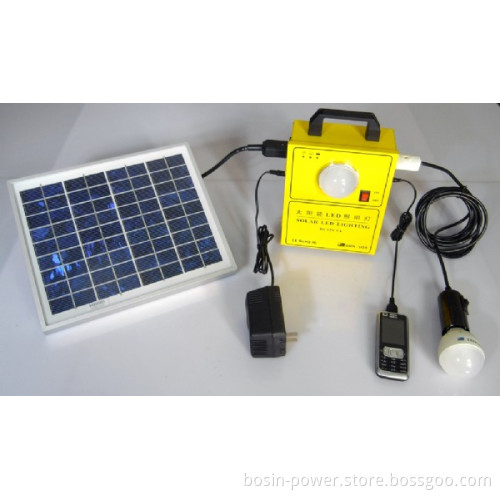5W off-Grid Home Solar Power Inverter System with 2W LED Lights